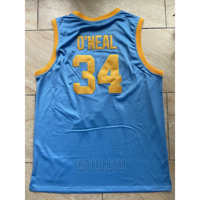 Camiseta Los Angeles Lakers Shaquille O'Neal #34 Mitchell & Ness 2001-02 Azul